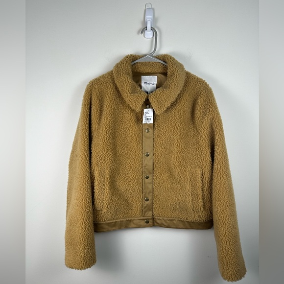 NWT Madewell Portland Sherpa Jacket Camel Color Size XL - Picture 2 of 8